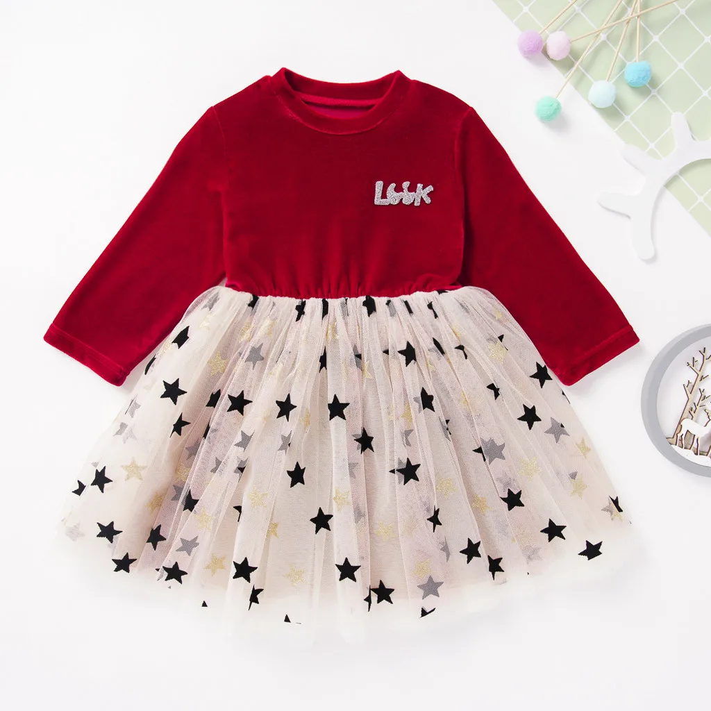 Одежда для маленьких девочек зимнее платье Детский комбинезон на Рождество топы