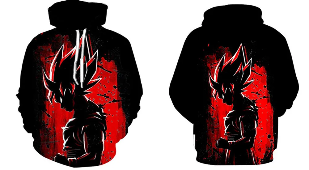 Дизайн Dragon Ball Z Goku толстовки DBZ толстый Гоку печать 3D Толстовка с капюшоном для мужчин и женщин Harajuku верхняя одежда унисекс Толстовка
