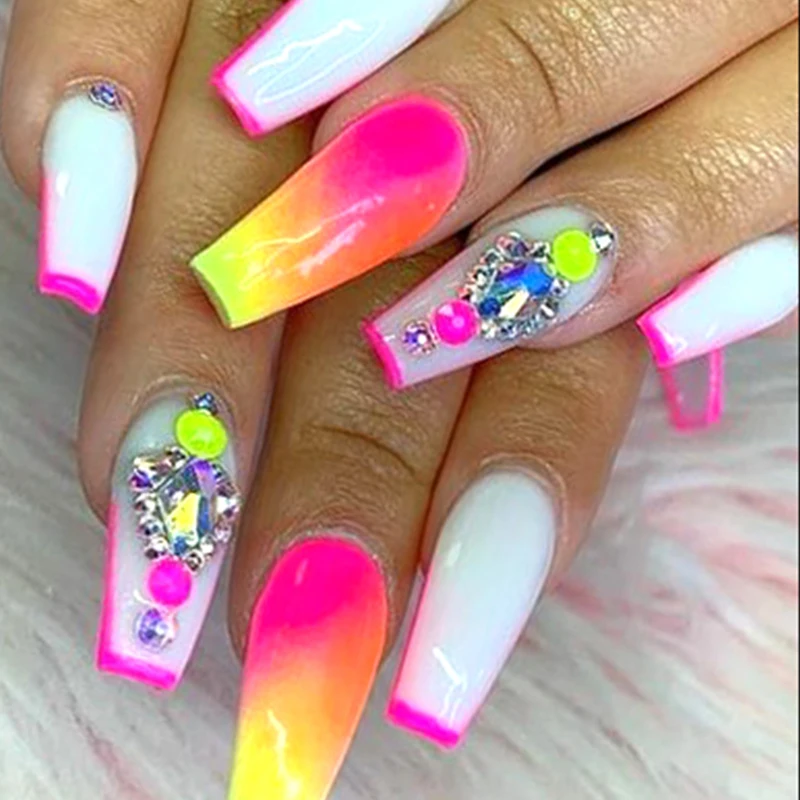 9 Цвета/комплект блестящим эффектом деграде (переход от темного к гвозди порошок