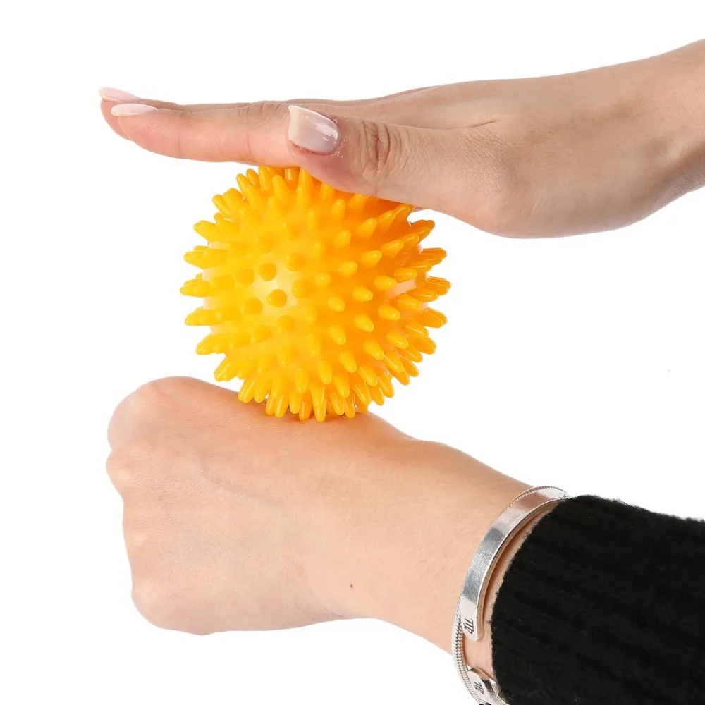 8 см ПВХ высокой плотности шиповник Массажный мяч для ног Боль подошвенный Fasciitis