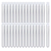 16x100mm 10ml clear plastic test tubes with caps for scientific experiments decorate the house 60 pack