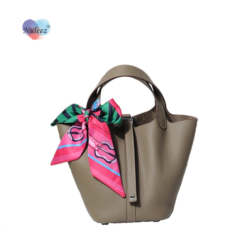 

Nuleez Bag Female Butterfly Stroke Real TG Cow Skin Bucket Key Handbag Classical Soft Feeling