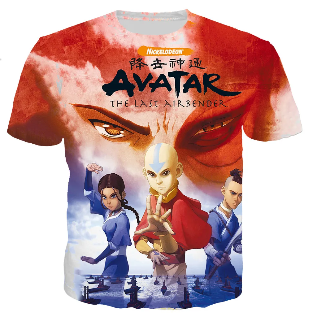Футболка Avatar the Last Airbender Повседневная футболка в стиле Харадзюку уличные топы