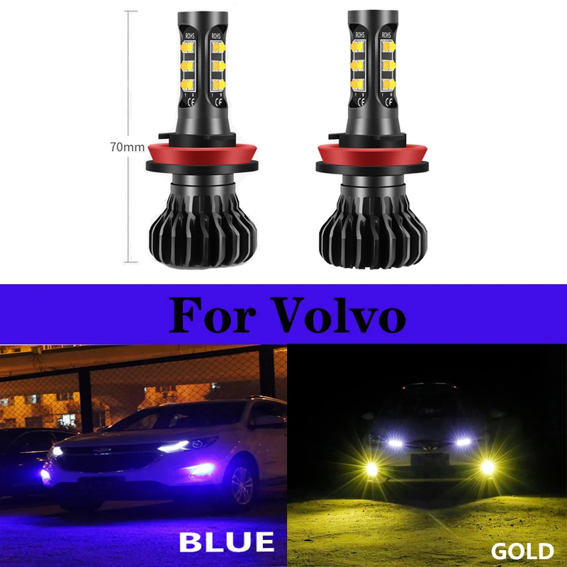 2x без ошибок автомобиля передние противотуманные фары 12-24V фар H11 H8 светодиодный