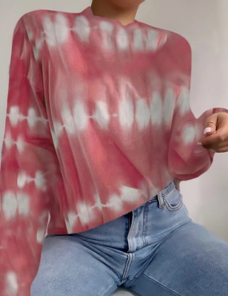 

European and American Autumn Jackets, casual features loose-fitting pullover printed long-sleeve jackets