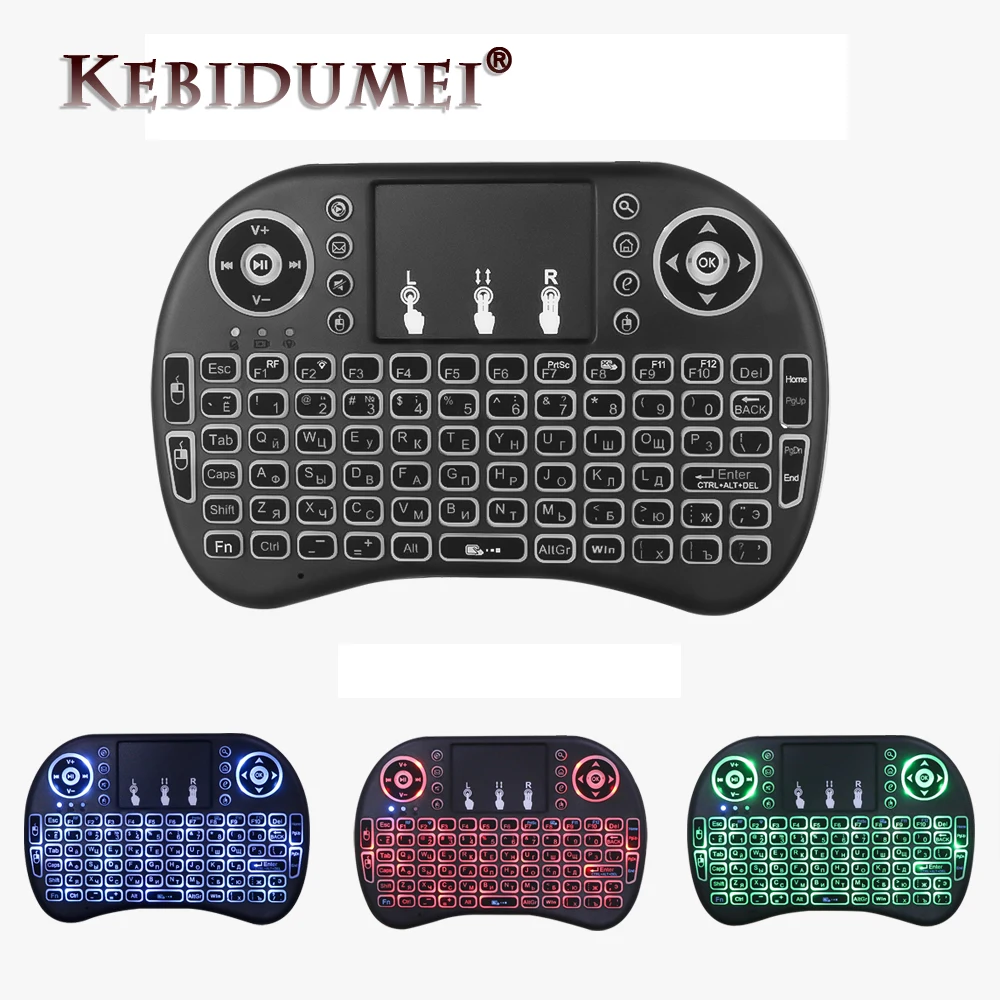 Новая I8 Мини Беспроводная Клавиатура 2 4 ГГц Английский Русский 3 цвета с