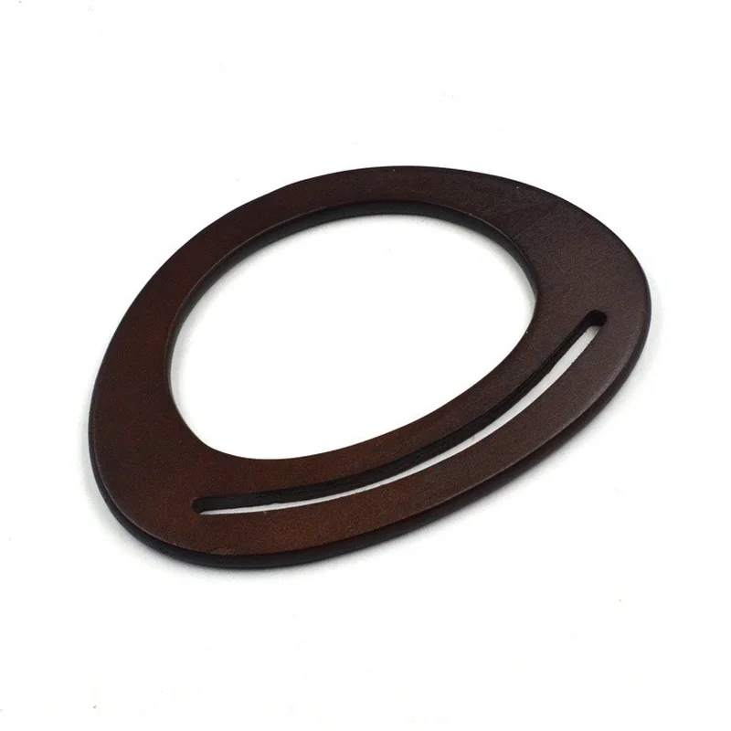 18cm Natural Wood Brown D Shape 10 Pieces Wooden Handles Solid Wood Purse Frame Wholesale DIY Handbag Accessories Dropshipping
