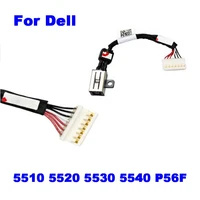 1 10pcs for dell xps15 9550 9560 9570 7590 p56f precision 5510 5520 5530 5540 laptop dc in line power input jack with cable