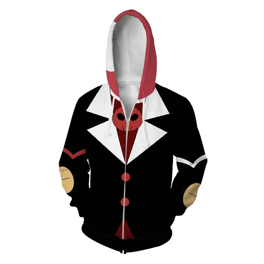 

New Movie TV Hazbin Hotel Cosplay Costume Alastor Mimzy Dust Angel Cosplay Anime Hoodie Sweatshirt Jacket Coat Men Women Top