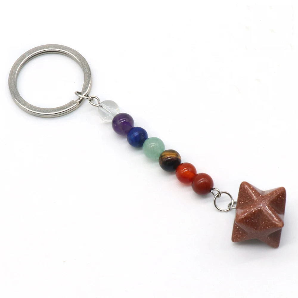Брелок из натурального камня форма шипа подвески агата каменная цепочка для