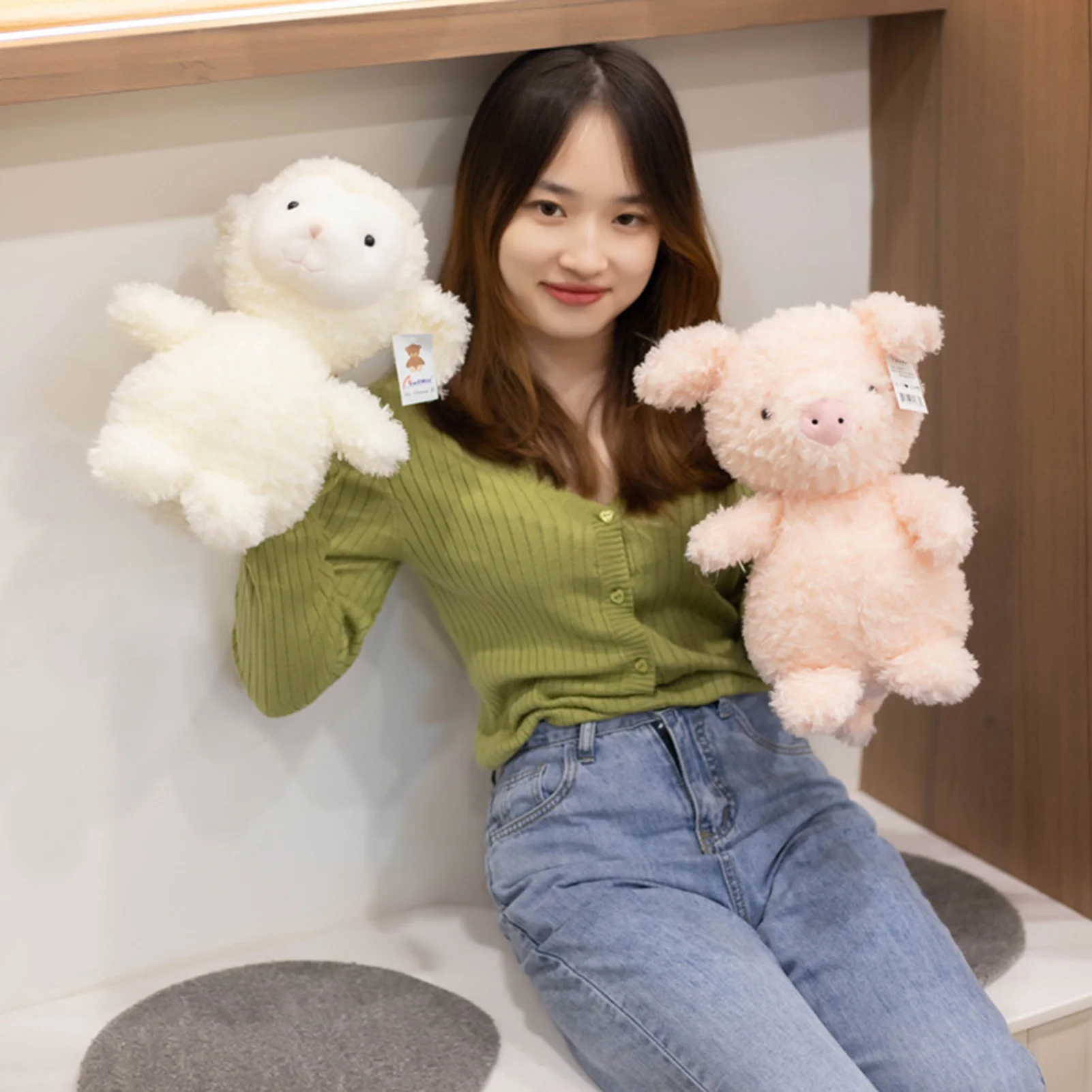 

Cute Cartoon Chick Lamb Owl Soft Plush Doll Sleeping Toy Pillow Home Decoration Kids Educational Toys for Children Gifts