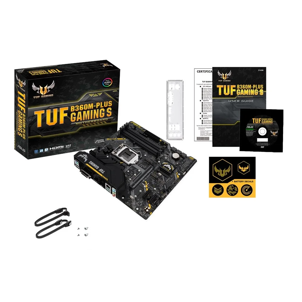 Материнская плата ASUS tuf b360m plus gaming s lga 1151 4xddr4 HDMI DVI D SATA m.2 PCIe 3 0x16 USB 1 mATX b360 материнская