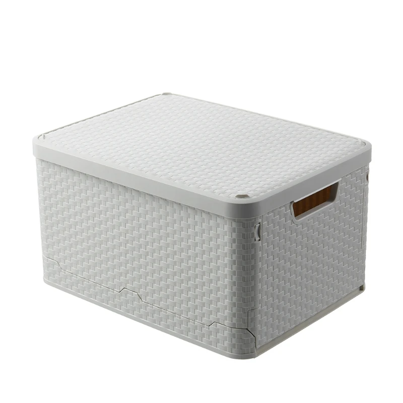 

Складной контейнер для хранения ручки для крышки, Штабелируемый складной пластиковый ящик, органайзер, контейнер для сувениров, игрушек