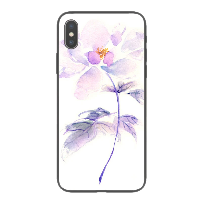 Простой мягкий ТПУ чехол для мобильного телефона с принтом цветов фруктов Модный