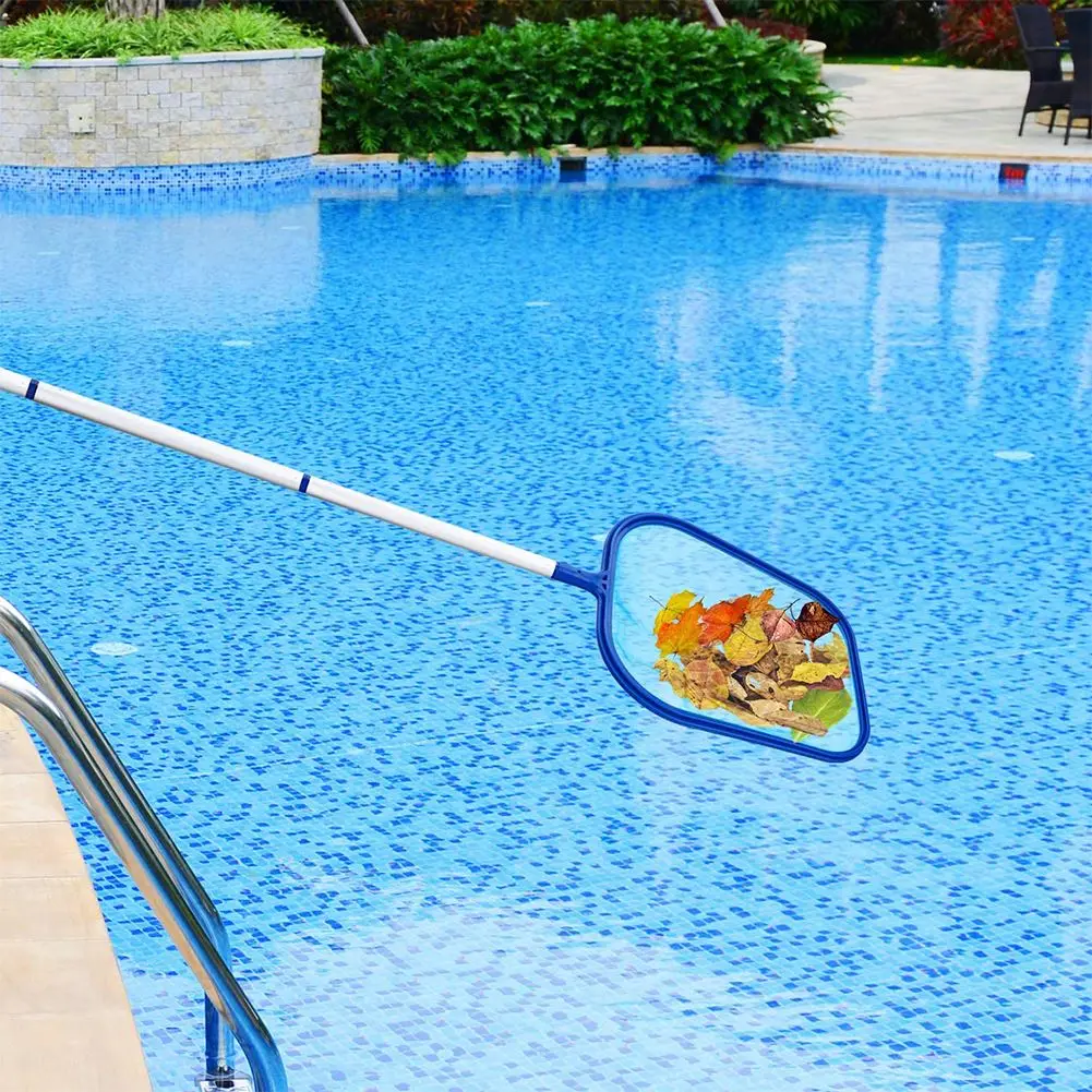 

1 Pcs Swimming Pool Skimmer Net with Aluminum Pole Deep Bag Net Heavy Duty Pool Leaf Rake with Deep Bag Leaf Catcher Cleaner