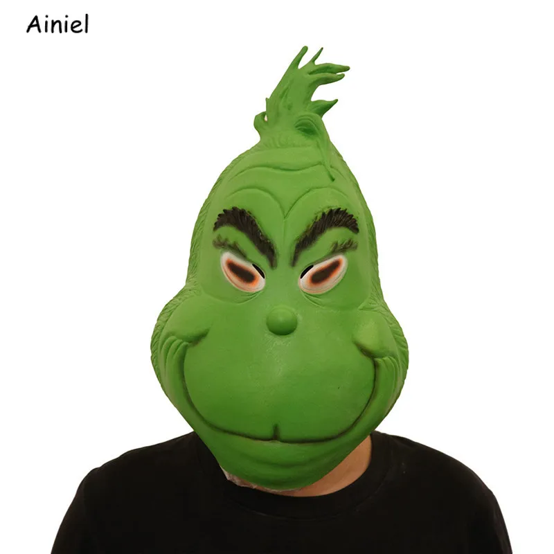 Маска для косплея как украли рождественские костюмы реквизит с зелеными