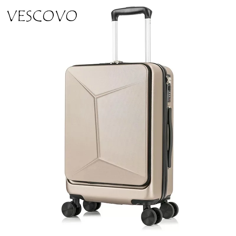 

Чемодан на колесиках VESCOVO, универсальный чемодан на колесиках из АБС и поликарбоната для мужчин и женщин, 20 дюймов, 24 дюйма