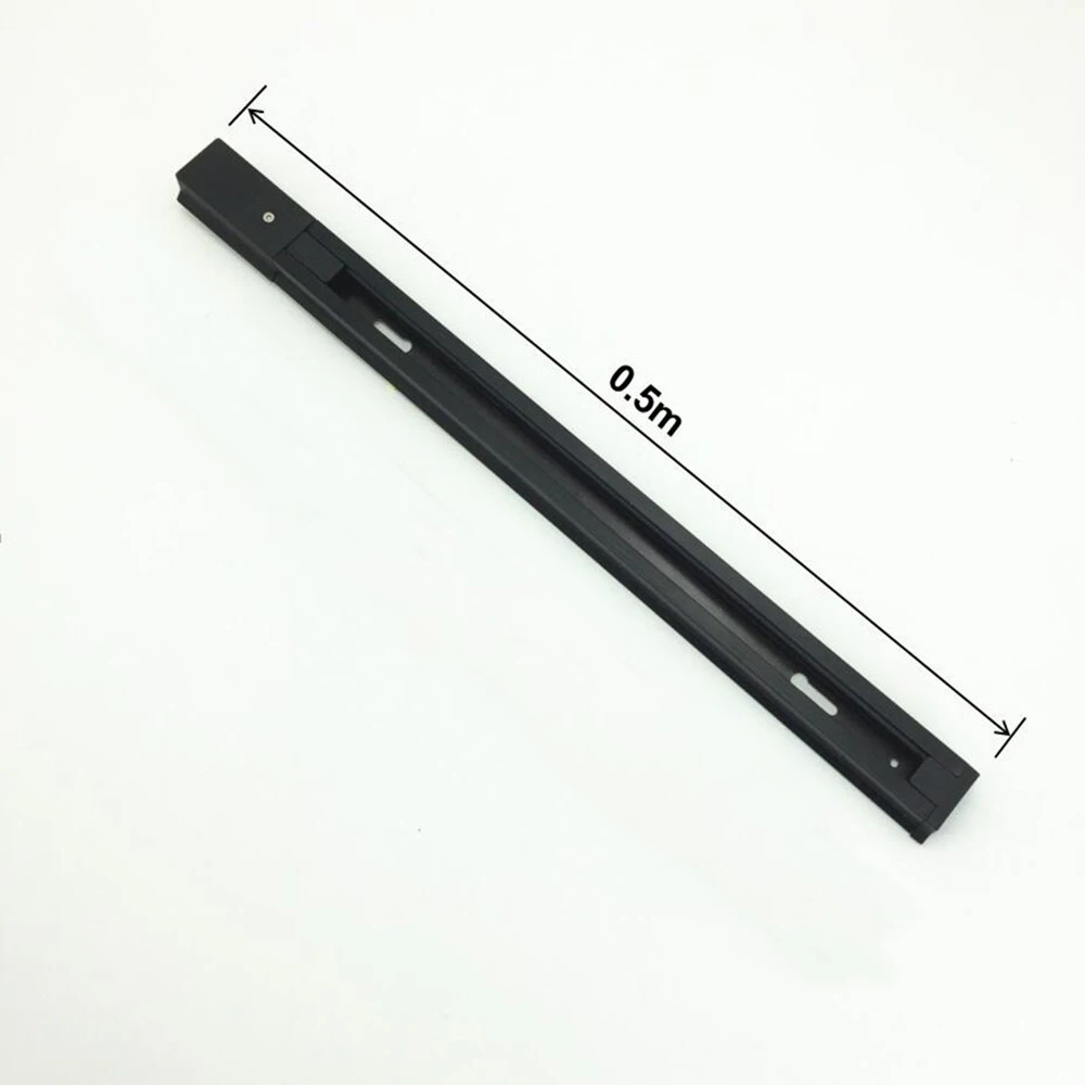 0.5M Rail X 1pcs 0,5 м Длина 2-проводной Алюминий железнодорожных путей у меня L Футболка с принтом «крестик разъем станок для 2 провода видео-телефон двери отслеживания светильник Светодиодный точечный светильник рельсы - Испускаемый цвет: 0.5M Rail X 1pcs