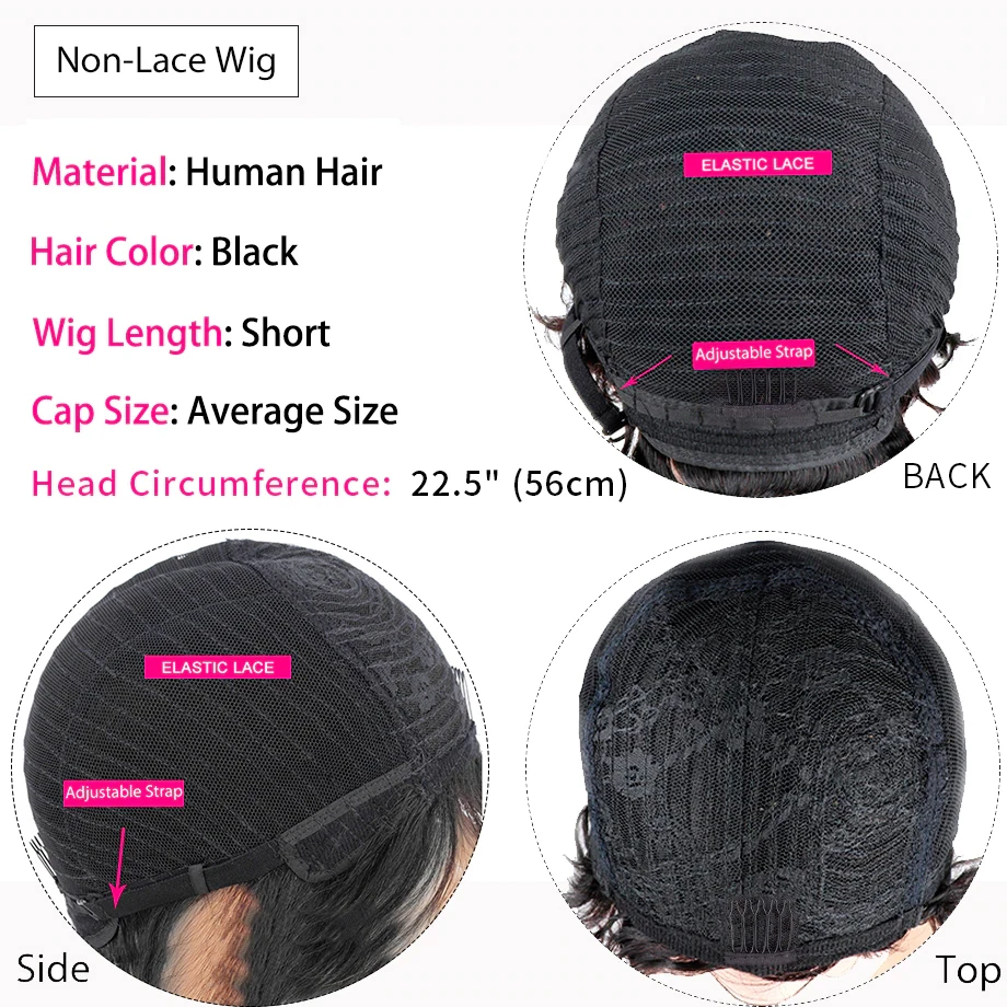 Бразильский парик прямые короткие волосы парики из человеческих волос машинной