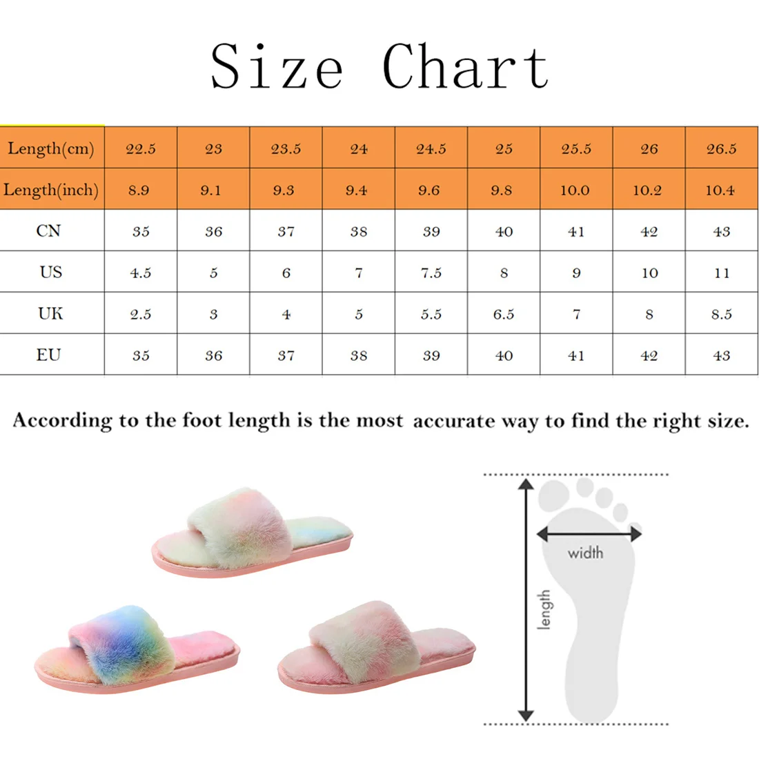 

2020 Winter Women Home Slippers With Faux Fur Fashion Warm Shoes Female Rainbow Plush Cotton Slippers 1-word Wool Slippers