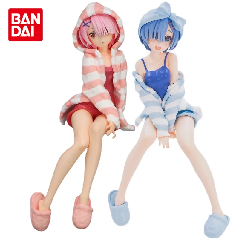 

Фигурки Bandai подлинные «Re:Life In A другой мир», аниме экшн-фигурки рисунков лапши, ОЗУ, Рем, в стиле каваи