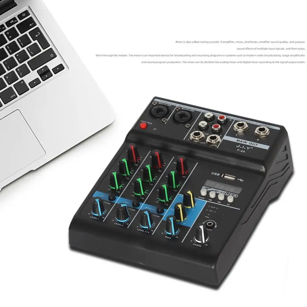 A4 звуковой микшерный пульт Bluetooth USB запись компьютера Repaeat миксер воспроизведение
