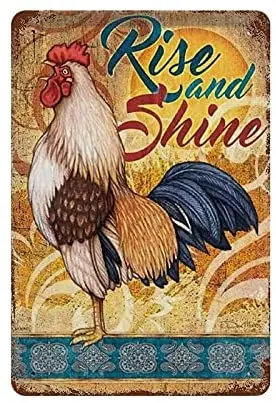 Металлическая железная картина Rise and Shine винтажный жестяной плакат для бара паба