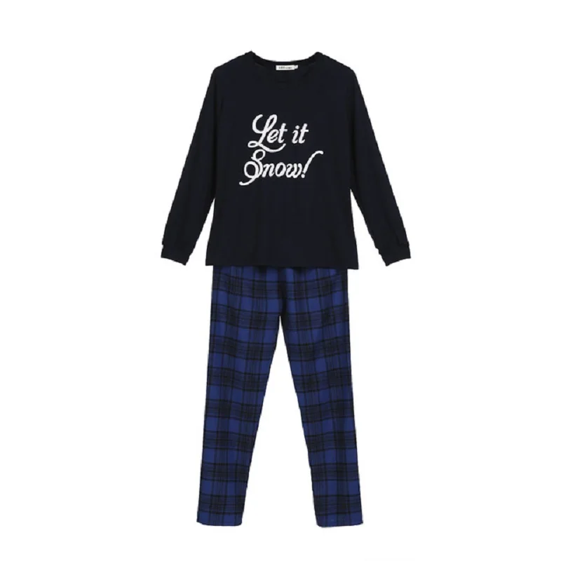 Одинаковая одежда для семьи 2019 г. Рождественский Пижамный комплект мамы и дочки