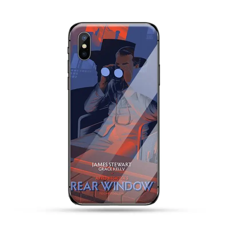 

Rear Window Horror movie Phone Case Tempered glass For iphone 6 6S 7 8 plus X XS XR 11 12 PRO MAX Mini