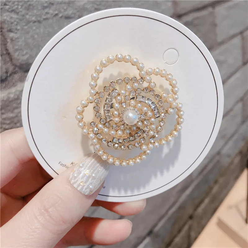 Роскошная брендовая брошь с дизайном камелии модная роза банкетная женская