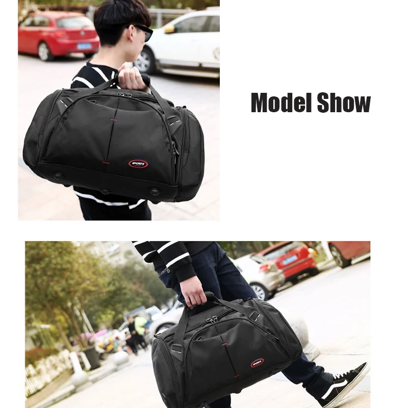 Водонепроницаемые спортивные сумки для мужчин спортивная сумка фитнеса Черная