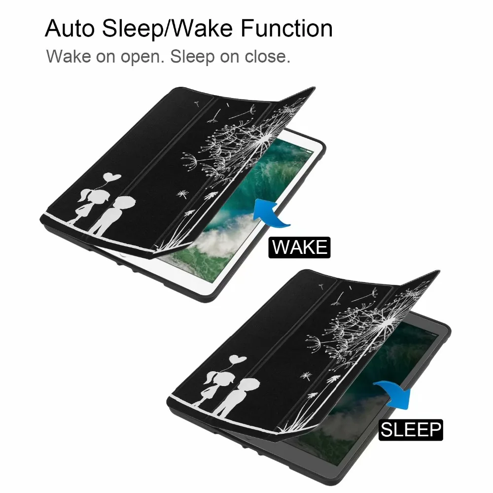 Чехол для Apple IPad 9 7 2017 2018 чехол планшета ПУ + силикон A1822 A1893 искусственная кожа Air 2