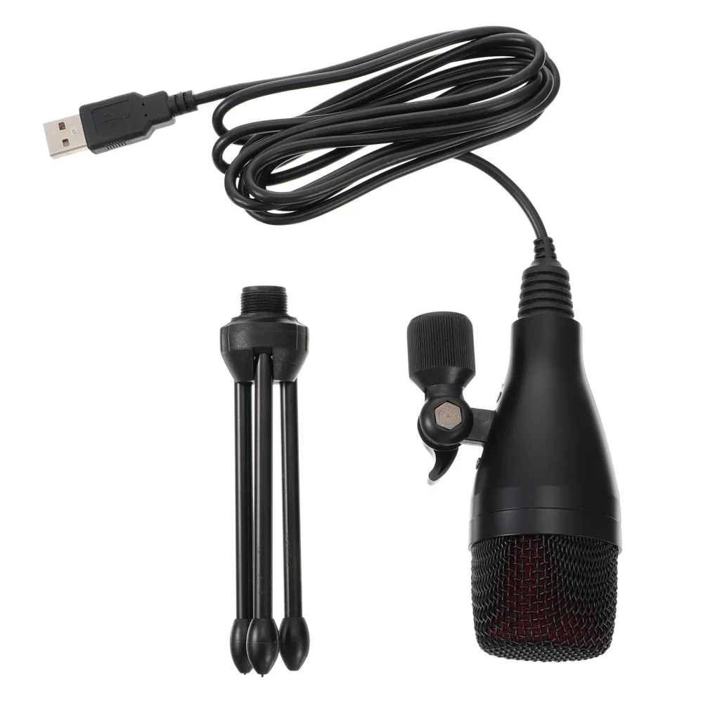 

1 Set of Streaming Microphone Recording Tabletop USB Microphone with Bracket