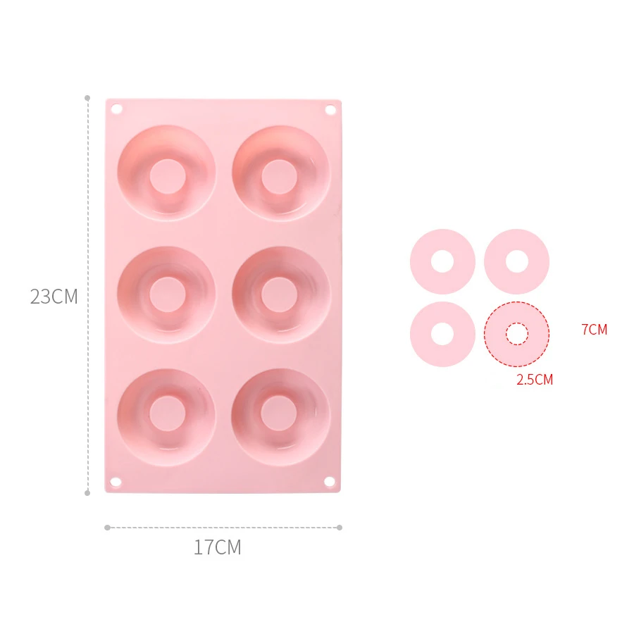 Силиконовая форма сделай сам 6 полостей пончики кухонная для выпечки пекарни