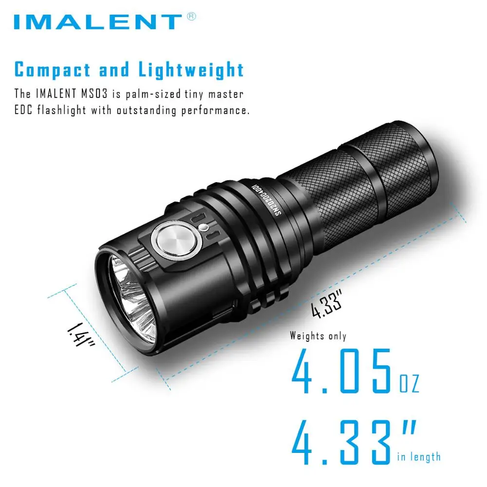 値段 Imalent-戦術的な懐中電灯,高輝度,13000ルーメン,cree Xhp70.2,防水,屋外照明