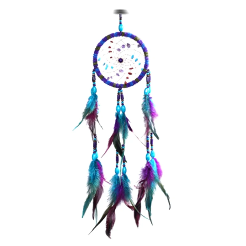 

Handmade Indian Dream Catcher Net With Feathers Wind Chimes Wall Hanging Dreamcatcher Craft Gift For Home Decor