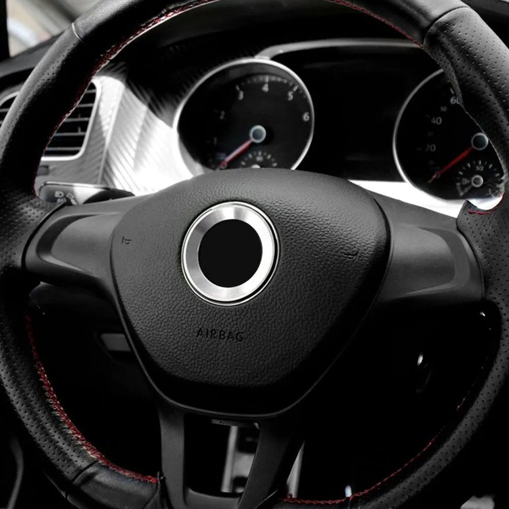 Наклейка на руль автомобиля металлическое кольцо Эмблема для VW Golf 6 7 новая Jetta