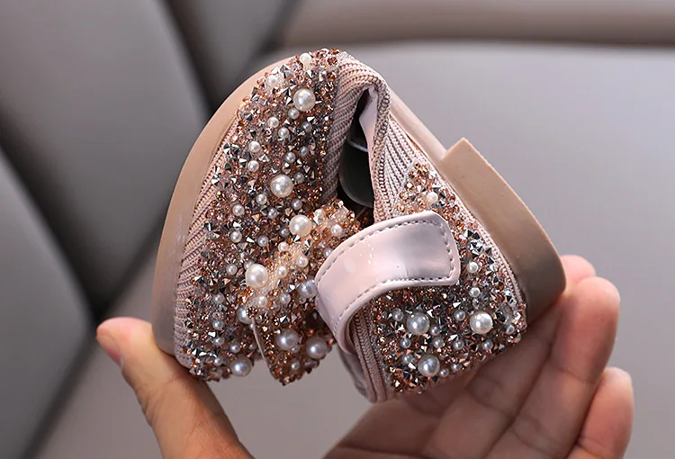 

Summer Girls Shoes Bead Mary Flats Fling Princess Shoes Baby Bow Dance Shoes Kids Sandals Children Wedding Shoes