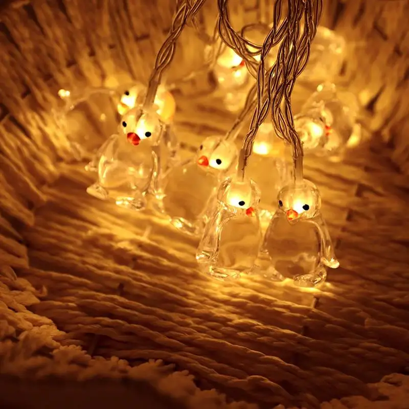 

String Lights 10-LED 1.65M Atmosphere Decoration Battery Powered Fairy Light Christmas LED Penguin String Penguin Animal Shaped