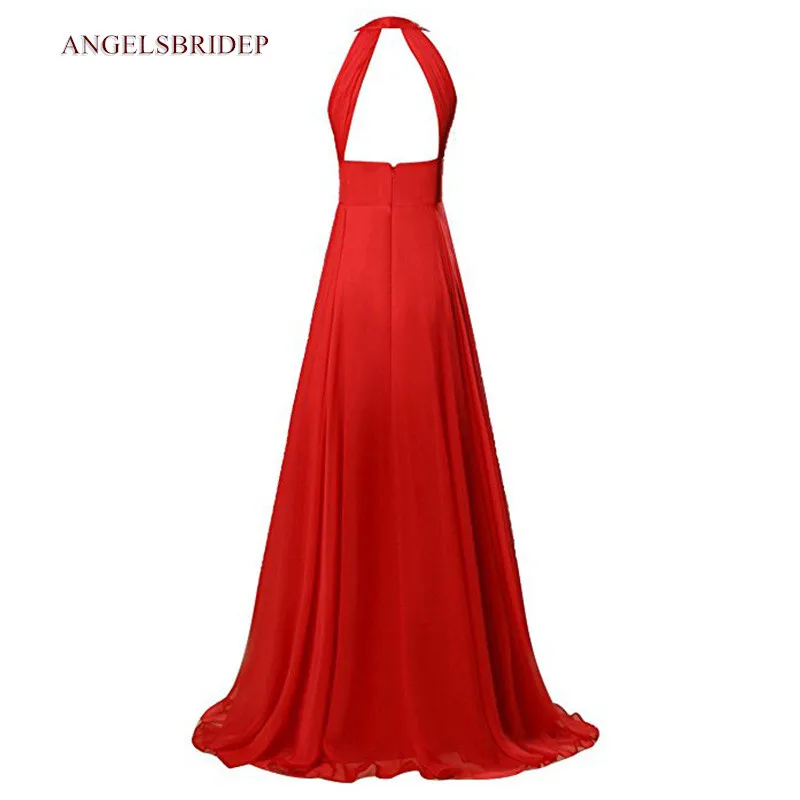Длинное шифоновое вечернее платье с открытой спиной в пол | Свадьбы и торжества