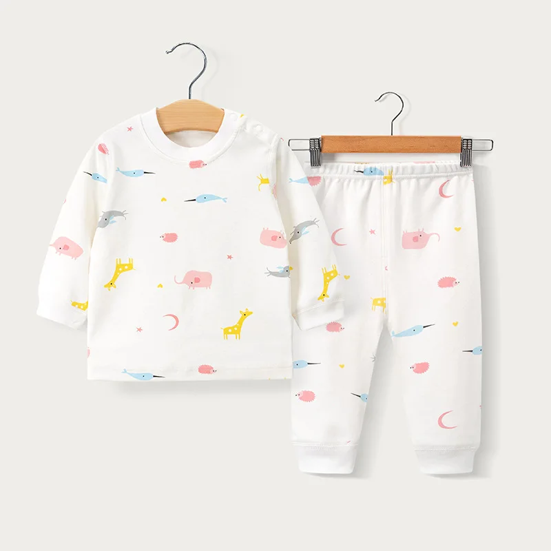 

zhenghengyuan 2021 children’s Pajamas, Spring and Autumn Darling, homely, boneless, long johns for boys and girls