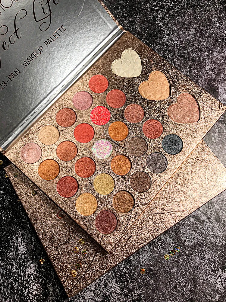 25 цветов Тени для век + 3 цветной маркер бронзатор матовый блеск палитра теней