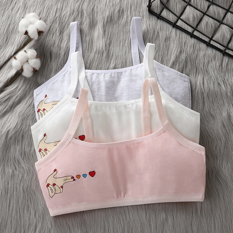 Бюстгальтер для девочек развивающий топ на бретельках нижнее белье учащихся