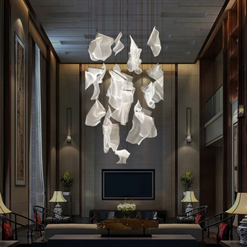 Современная роскошная светодиодная акриловая люстра скандинавский Лофт