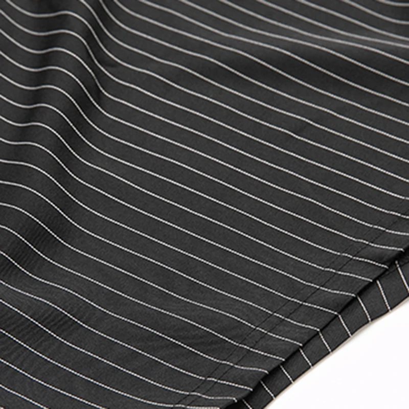 

CHICEVER Striped Patchwork T Shirt For Women O Neck Short Sleeve Irregular Pockets T Shirts Females 2021 Fashion Clothing Summer