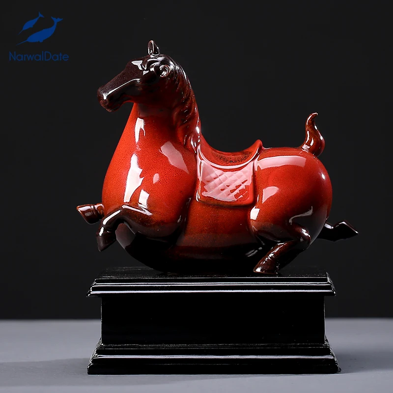 Тан Лошадь керамика украшения дома Керамика пони фарфоровая статуя скульптура