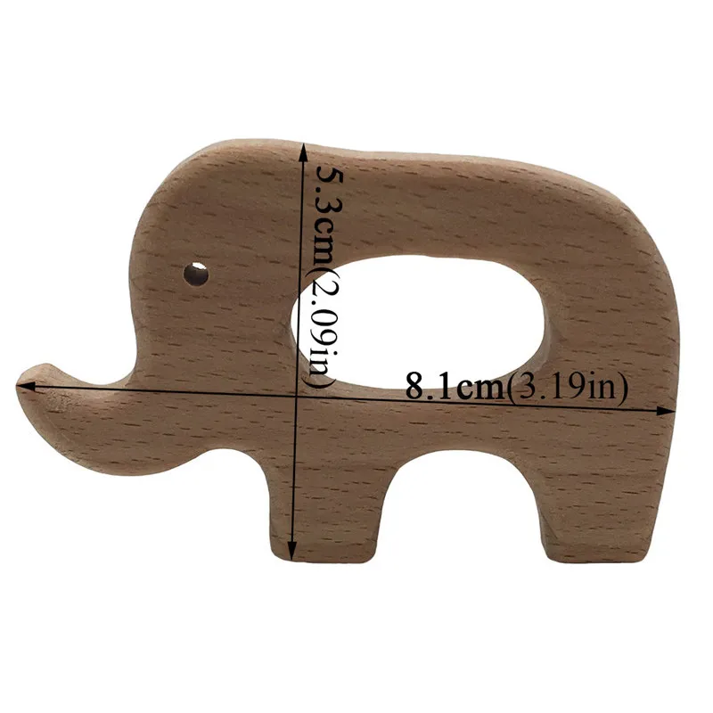 baby teether C085 Лидер продаж, детский Пищевой Деревянный прорезыватель, мультяшная собака в форме слона, Детские Прорезыватели для кормления, безопасные Прорезыватели для новорожденных, игрушки в подарок - Цвет: baby teether C085