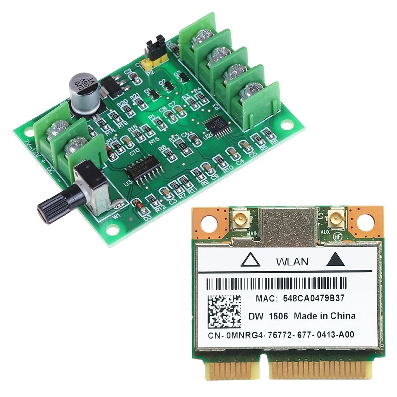 Бесщеточный контроллер постоянного тока 5 12 В 1 шт. платы и мини карта Wi Fi PCI E DW1506