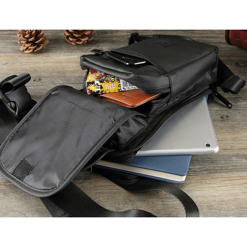 

Men Motorcycle Rider Bum Hip Belt Purse Waist Pack Messenger CrossBody Shoulder Bags Travel Waterproof Nylon Drop Leg Fanny Bag