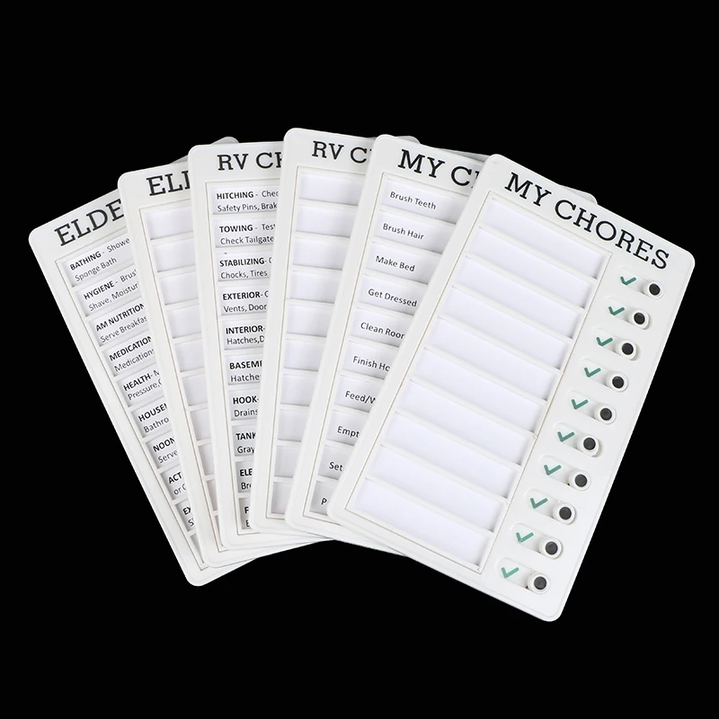 

Memo Plastic Board Chore Chart Reusable RV Checklist Daily Planner Behavior
